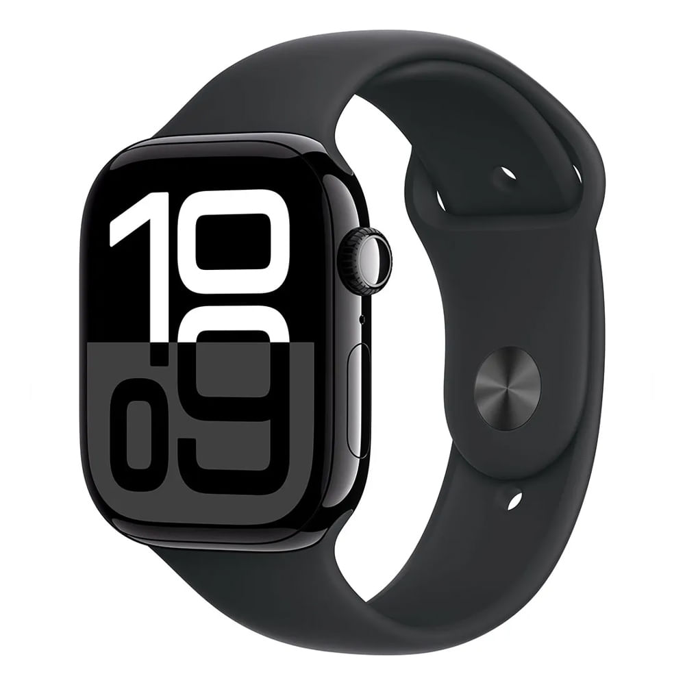 Imagen 1 del producto Apple Watch Series 10 46mm, GPS, certificación IP6X, batería hasta 18 horas, Talla M/L, memoria 64GB, sport band, negro